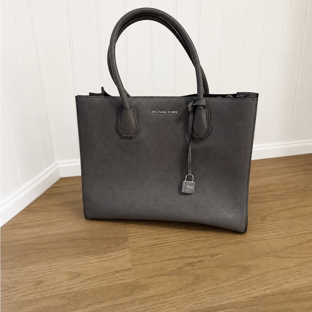 Michael Kors Large Mercer Leather Tote Bag-Cinder